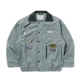 BSRabbit Variety Patch snap jacket ASH BLUE